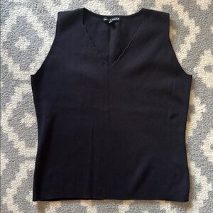 Tank Top Sweater with Scallop Detail